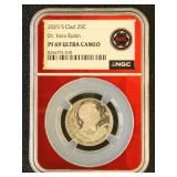 US Coin 2025-S Dr. Rubin PF69 Ultra Cameo NGC Grad