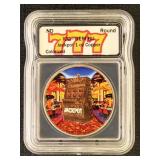 US Jackpot Copper Lucky Colorized Token IGC Graded