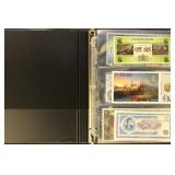 Worldwide Fantasy Paper Money collection in pages