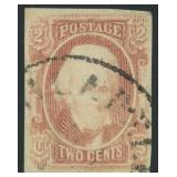 CSA Stamps #8 Used with thins & light Rich CV $350