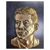 JFK Gold Plated Bust pin by Rafael, about 4.25"x3"
