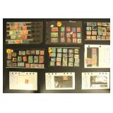 US Stamps 1860s-1930s on dealer cards, glassines,