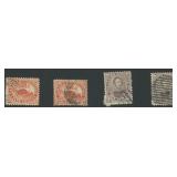 Canada Stamps 1850s Used Classics group of 4 in mi