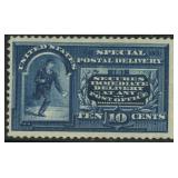 US Stamps #E4 Mint No Gum with small faults