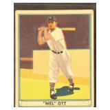 Mel Ott 1941 Play Ball Baseball Card #8, with corn