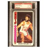 Brian Taylor PSA 8, 1976 Topps Basketball Card #73