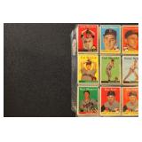 1958-1959 Topps Baseball Cards, 27 cards in 9 slee