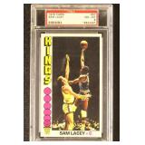 Sam Lacey PSA 8, 1976 Topps Basketball Card #67, h
