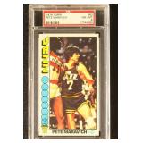 Pete Maravich PSA 8, 1976 Topps Basketball Card #6