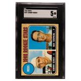 Johnny Bench 1968 Topps SGC 5 Graded Baseball Card