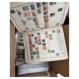 Worldwide Stamps in Bankers Box including two albu