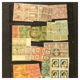 British Commonwealths Stamps Used Blocks CV $350+