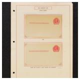 US Stamps Mint Postal Cards on exhibit pages inclu