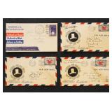 US Stamps 1938 Flight Covers Signed by Pilot (6 to