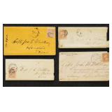 US Stamps #65 Covers group of 6, some with content