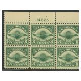 US Stamps #C4 Mint LH Plate Block of 6 CV $240