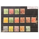 Australia Stamps #60-63, 66-76 Mint & Used CV $127