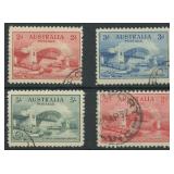 Australia Stamps #130-133 Used CV $282