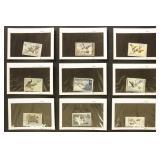 US Federal Duck Stamps Used on dealer cards, mixed