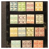 Palestine Stamps #63//83 Mint NH Blocks of Four on
