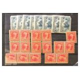 US Stamps #230 & 367 Mint NH with duplicat CV $416
