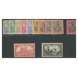 German Stamps #52-62 & 64 Mint OG, mostly disturbe