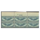 US Stamps #C10 & C24 Mint LH Plate Blocks of 6, at