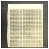US Stamps #821 Mint Sheet of 100 CV $150