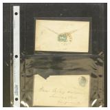 CSA 1860s Stamps on 2 Covers, both Jefferson Davis