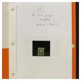 US Stamps identified and priced on pages, includes