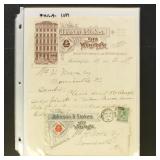 US Stamps Covers, Documents & Billheads, 19th & 20