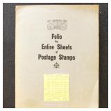 US Stamps Airmail Sheets Mint Stuck Down in old mi