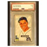 Gene Bearden 1951 Bowman PSA 5 Baseball Card #284