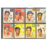 1954 Topps Baseball Cards Set Break 8 different, c