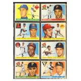1955 Topps Baseball Cards Set Break 8 different, c
