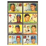 1955 Topps Baseball Cards Set Break 8 different, c