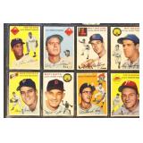 1954 Topps Baseball Cards Set Break 8 different, c