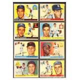 1955 Topps Baseball Cards Set Break 8 different, c