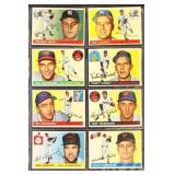 1955 Topps Baseball Cards Set Break 8 different, c