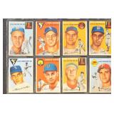 1954 Topps Baseball Cards Set Break 8 different, c