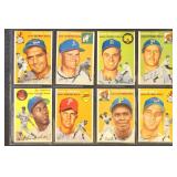 1954 Topps Baseball Cards Set Break 8 different, c