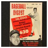 Willie Mays Cover 1958 Baseball Digest April Newss