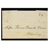 US Stampless Cover Nottoway Courthouse VA CDS on f