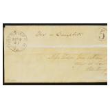 US Stampless Cover Nottoway Courthouse VA CDS on f