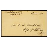 US Stampless Cover Forkland VA manuscript cancel o