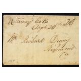 US Stampless Cover Nottoway Courthouse VA manuscri