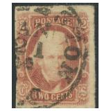 CSA Stamps #8 Used with vertical crease an CV $350