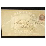 US Postal History Bakery Full Advertising Cover fo