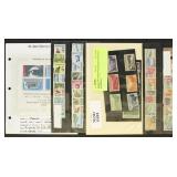 Worldwide Stamps on mix of dealer cards, some with