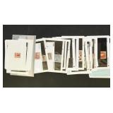 Worldwide Stamps on mix of dealer cards & glassine